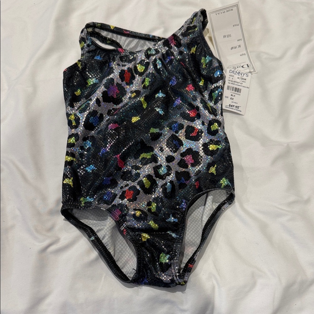 NWT - Dori creations Leopard Print One-Piece Swimsuit 6x